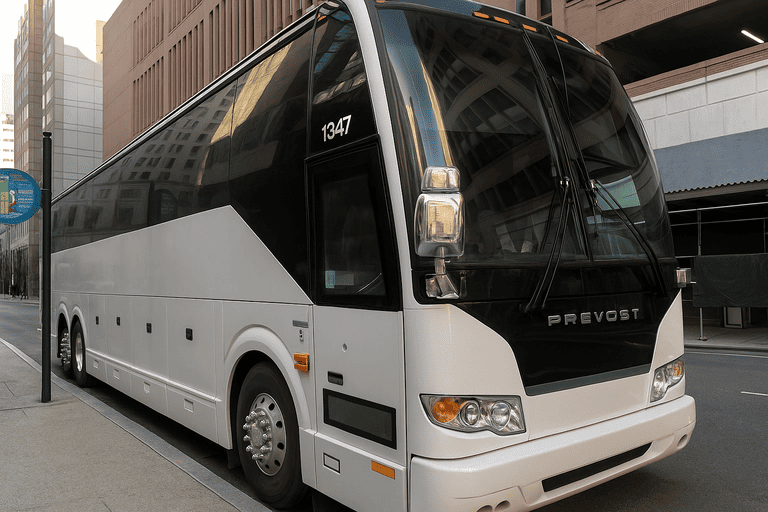 a Burbank Minibus Company coach bus