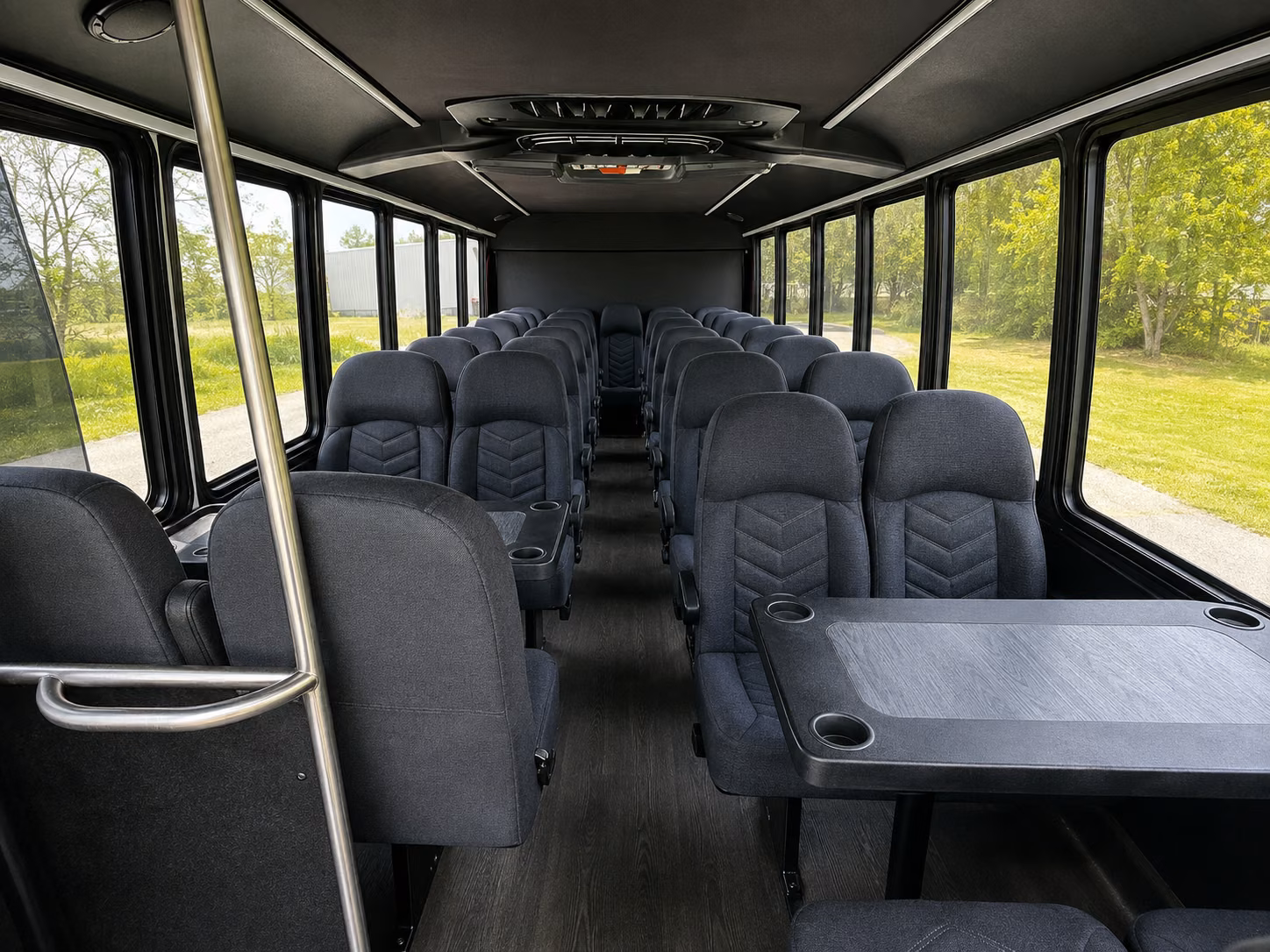 burbank 18 passenger minibus interior