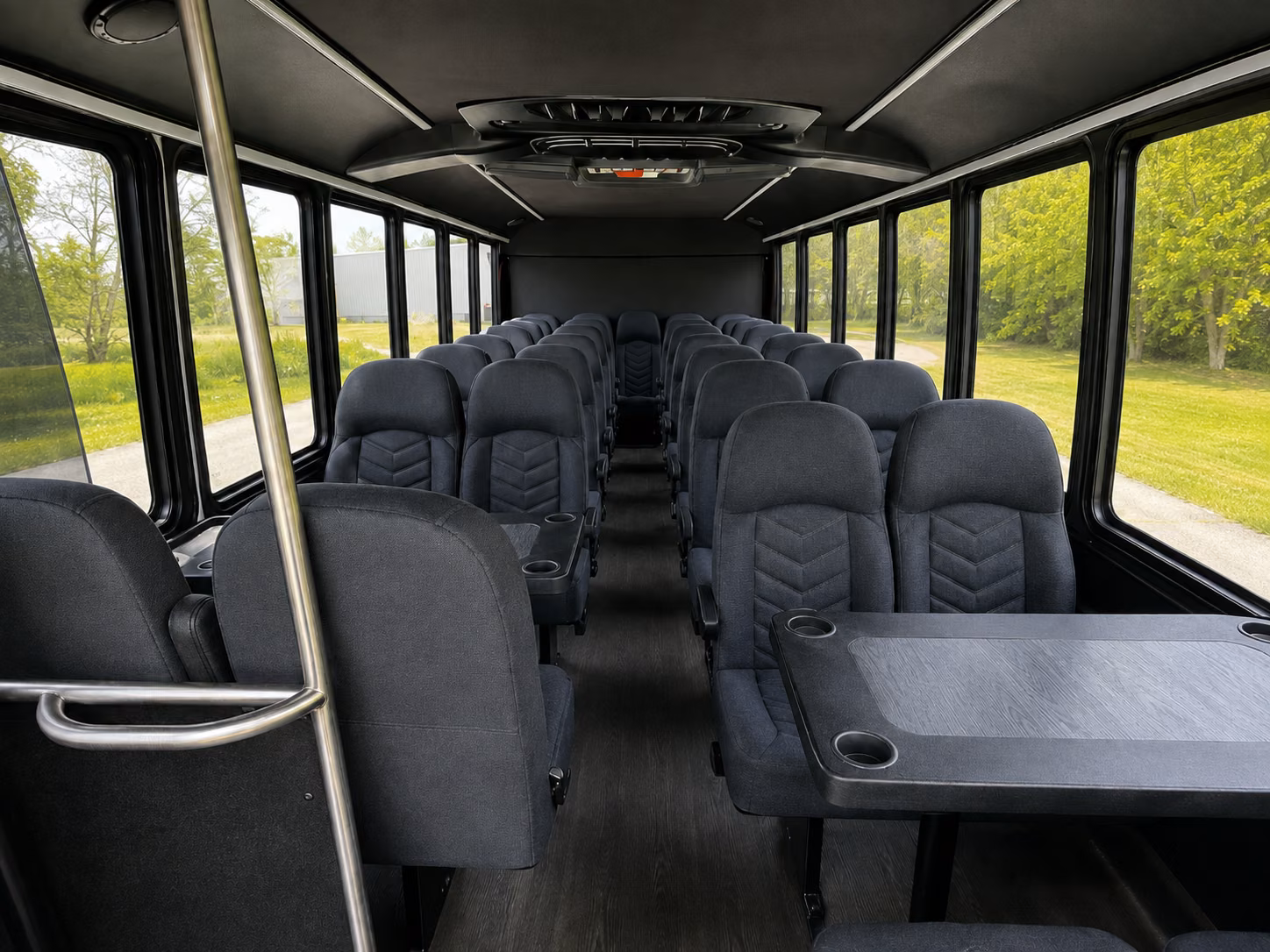 burbank 20 passenger minibus inside