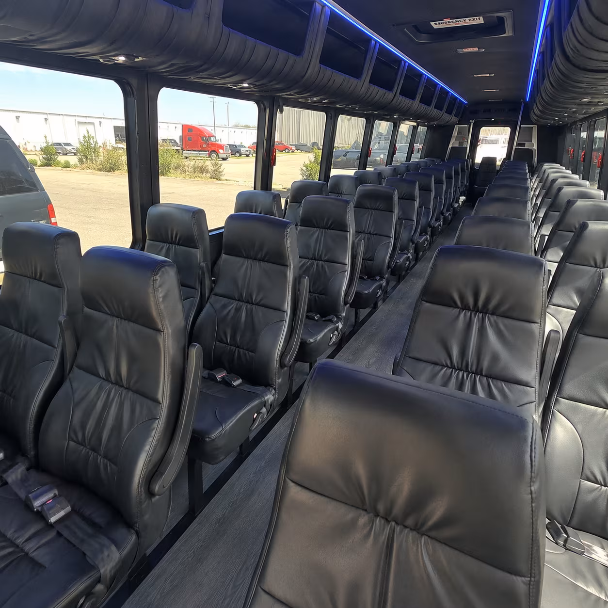 burbank 25 passenger minibus interior