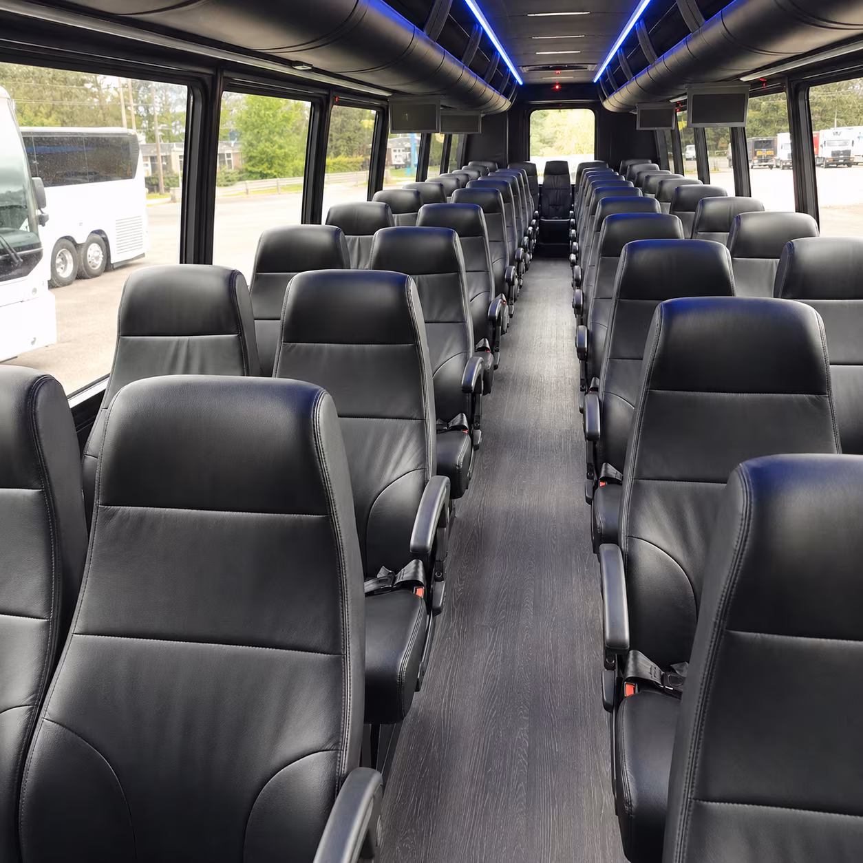 burbank 28 passenger minibus interior