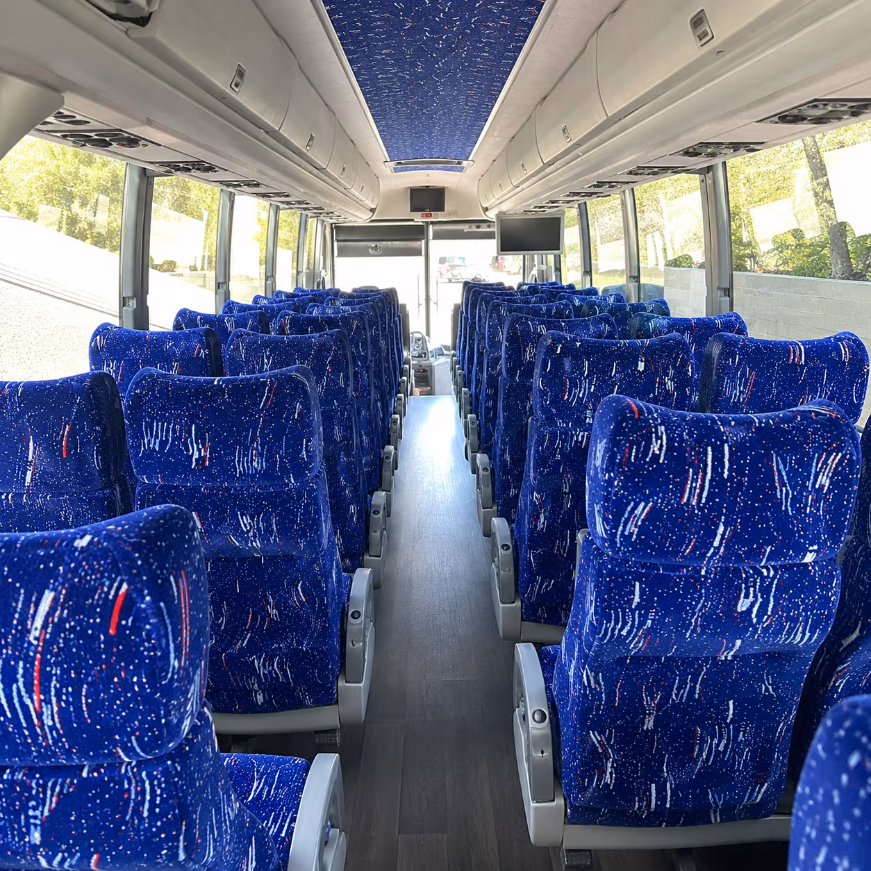 burbank 50 passenger charter bus interior