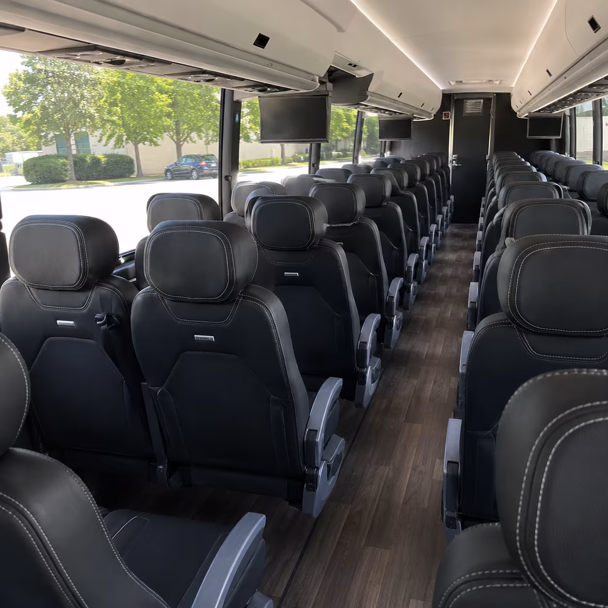 burbank 56 passenger charter bus interior