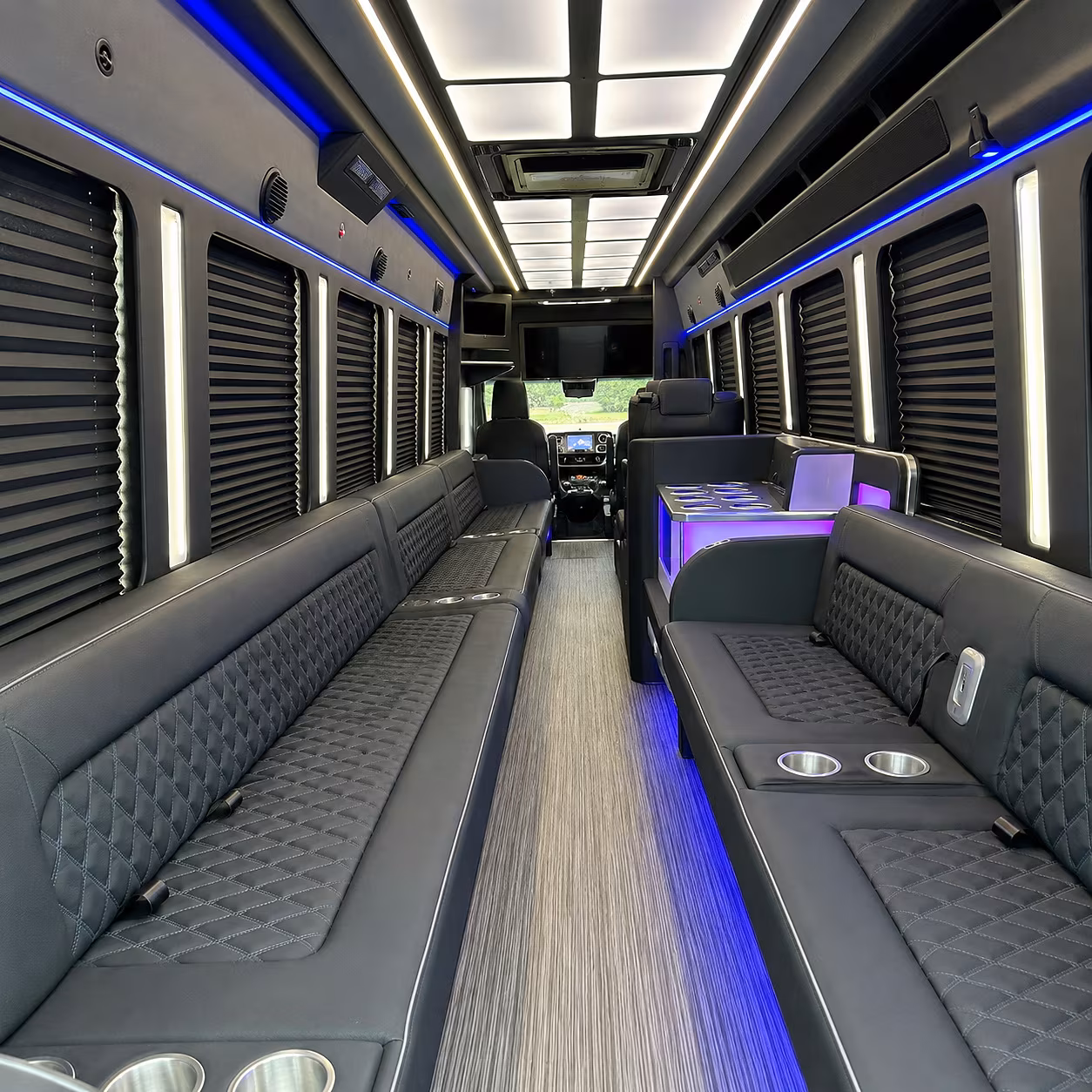 burbank party bus interior